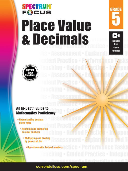 Title details for Spectrum Place Value, Decimals, and Rounding by Spectrum - Available